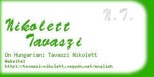 nikolett tavaszi business card